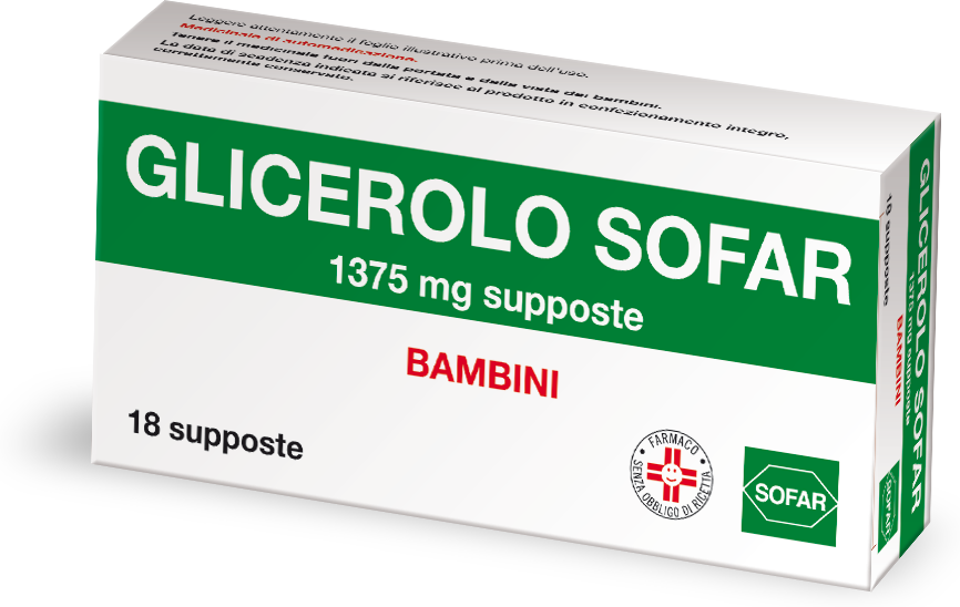 Sofar Glicerolo Bambini 18 Supposte 1500 mg