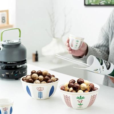 Uplift Essentials 6 Inch Traditional Arabic Festival Ceramic Dessert Bowl blue