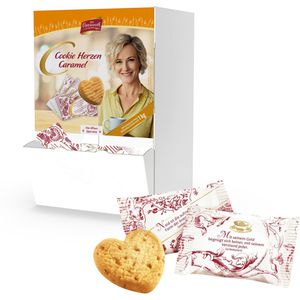 Coppenrath Kekse Cookie-Herzen Caramel, einzeln verpackt im Thekendispenser, 1000 g, 200 Stück