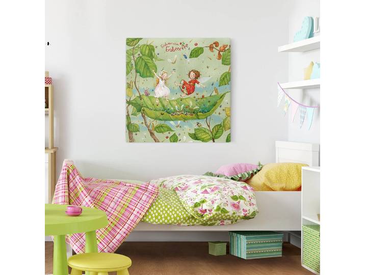 Tableau déco La fée des fraises IV 60 x 60cm Multicolore