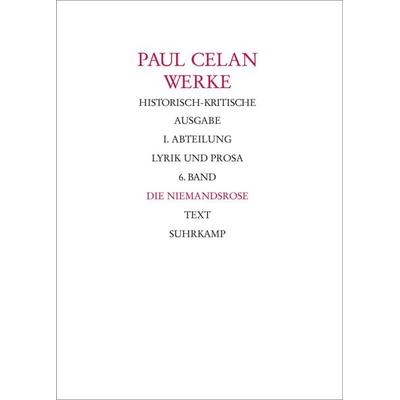 Werke. Historisch-kritische Ausgabe. I. Abteilung: Lyrik und Prosa, Set von Paul Celan, Suhrkamp, 978-3-518-41233-6
