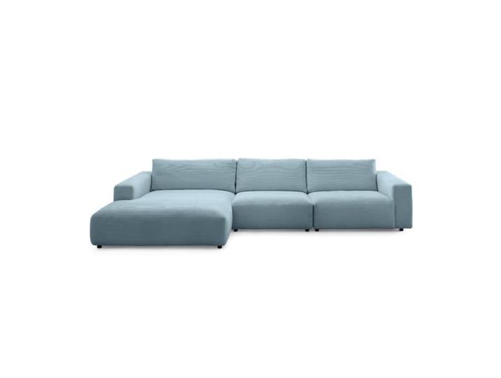 Musterring Lucia 3,5 Sitzer Ecksofa mit Bezug in Cord - Cord petrol - links Modern, Zeitlos