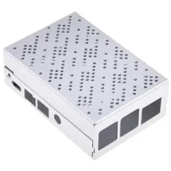 OKdo ZP-0095 - Aluminiumgehäuse in Grau zur Verwendung mit Raspberry Pi 4, Entwicklungsboard Zubehör, Grau