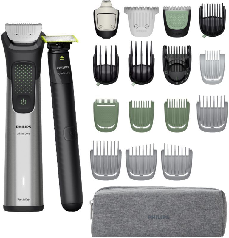 Series 9000 MG9557/15 tondeuse multifonctionnelle + Philips One Blade Face 1 pcs
