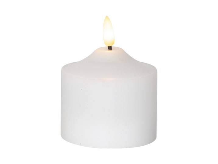 LED Wachskerze Flamme weiss