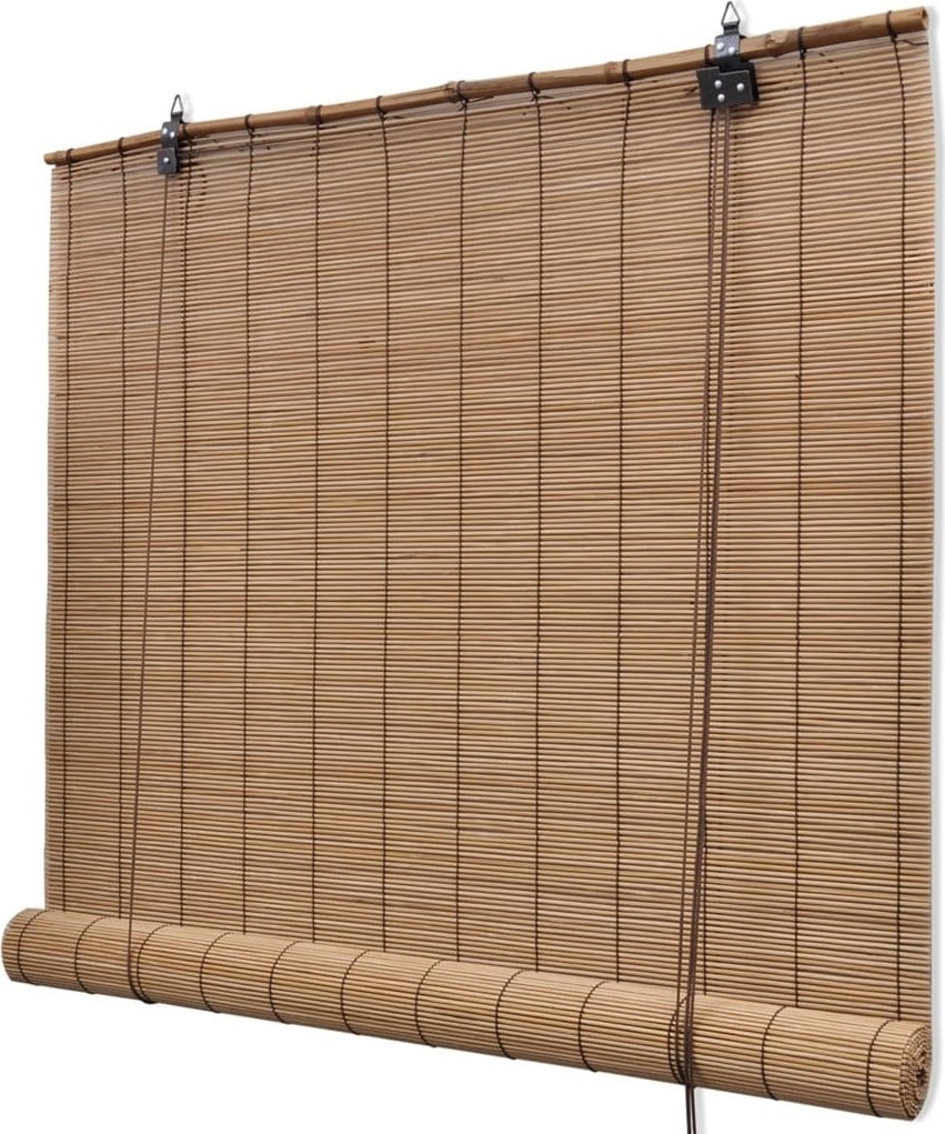 vidaXL Bamboe rolluik, Bruin, B: 100 cm, H: 220 cm