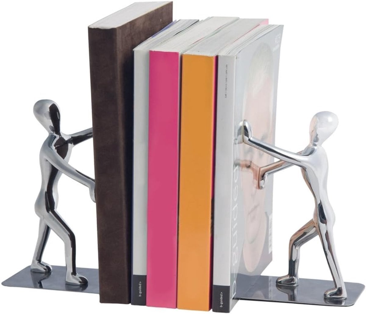 Set van 2 metalen boekensteunen voor je boekenplank
