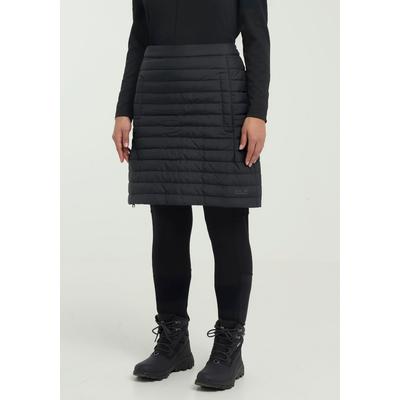 A-Linien-Rock JACK WOLFSKIN "ICEGUARD SKIRT W", Damen, Gr. XS, schwarz (phantom), Obermaterial: 100% Polyester. Futter: 100% Polyester. Füllung: 100% Polyester, Röcke A-Linien-Rock, Winterrock, warm, winddicht und wasserabweisend
