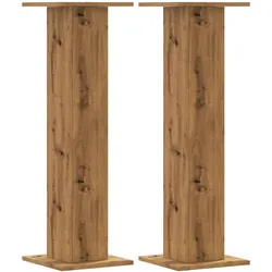 Helloshop26 - Pflanzenständer Blumenmöbel 2er-Set handgefertigt Holzwerkstoff braun 02_0045287