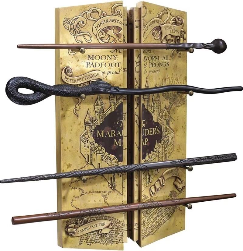 The Noble Collection Réplica Mapa Del Merodeador Colección 4 Varitas En Expositor Harry Potter Talla Única Niño