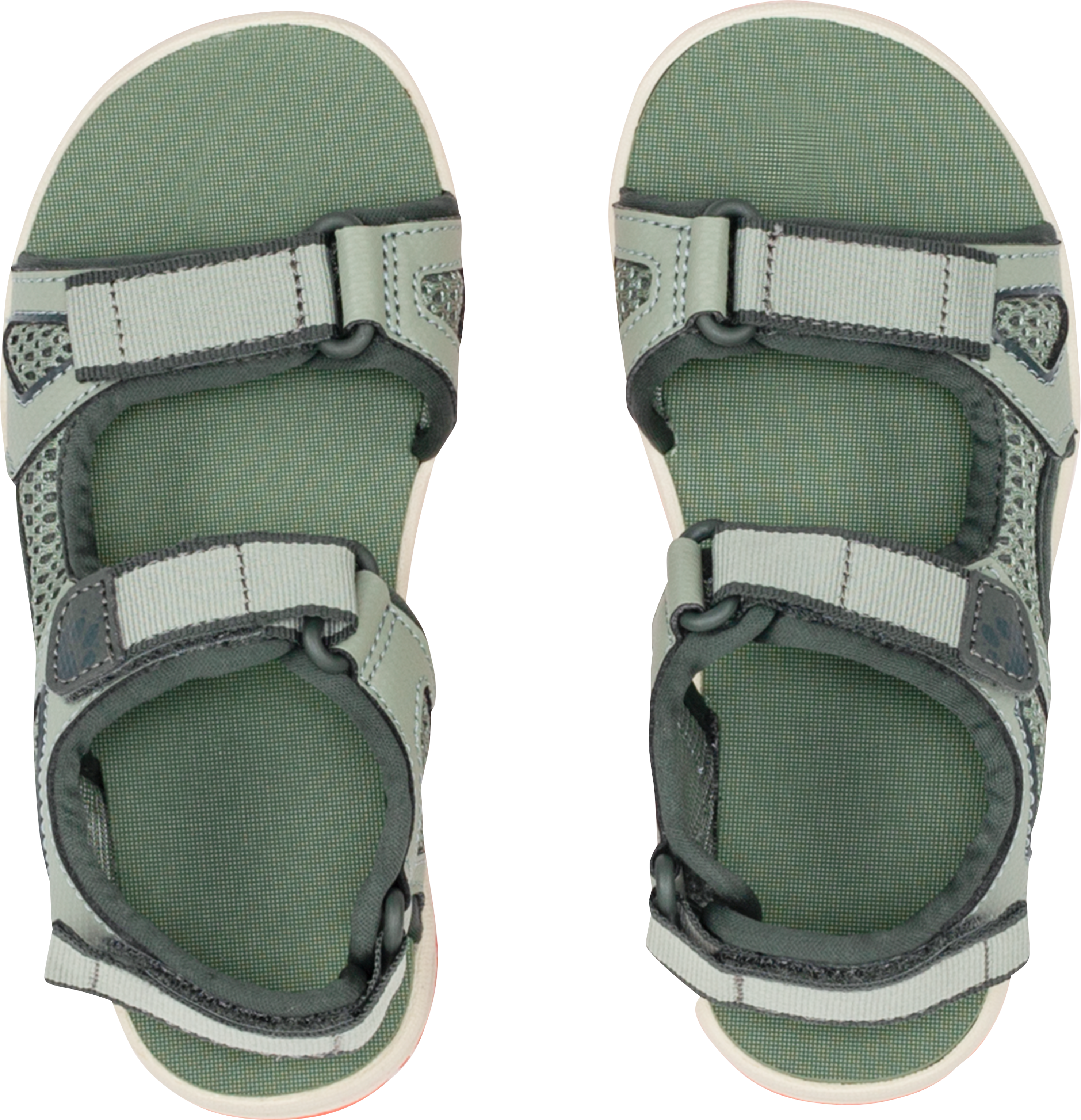 Sandale JACK WOLFSKIN "TARACO BEACH SANDAL K", Mädchen, Gr. 30, grün (hellgrün), Synthetik, Schuhe Sandale, Outdoorsandale, Sommerschuhe hellgrün 30