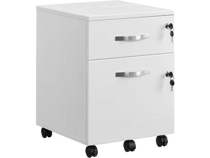 Rollcontainer VASAGLE Weiss Holz - Material: Holzwerkstoff - Rollcontainer