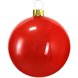 WellHome - Roter aufblasbarer Weihnachtsball Ø4,5cm mit Saugnapf und Zubehör