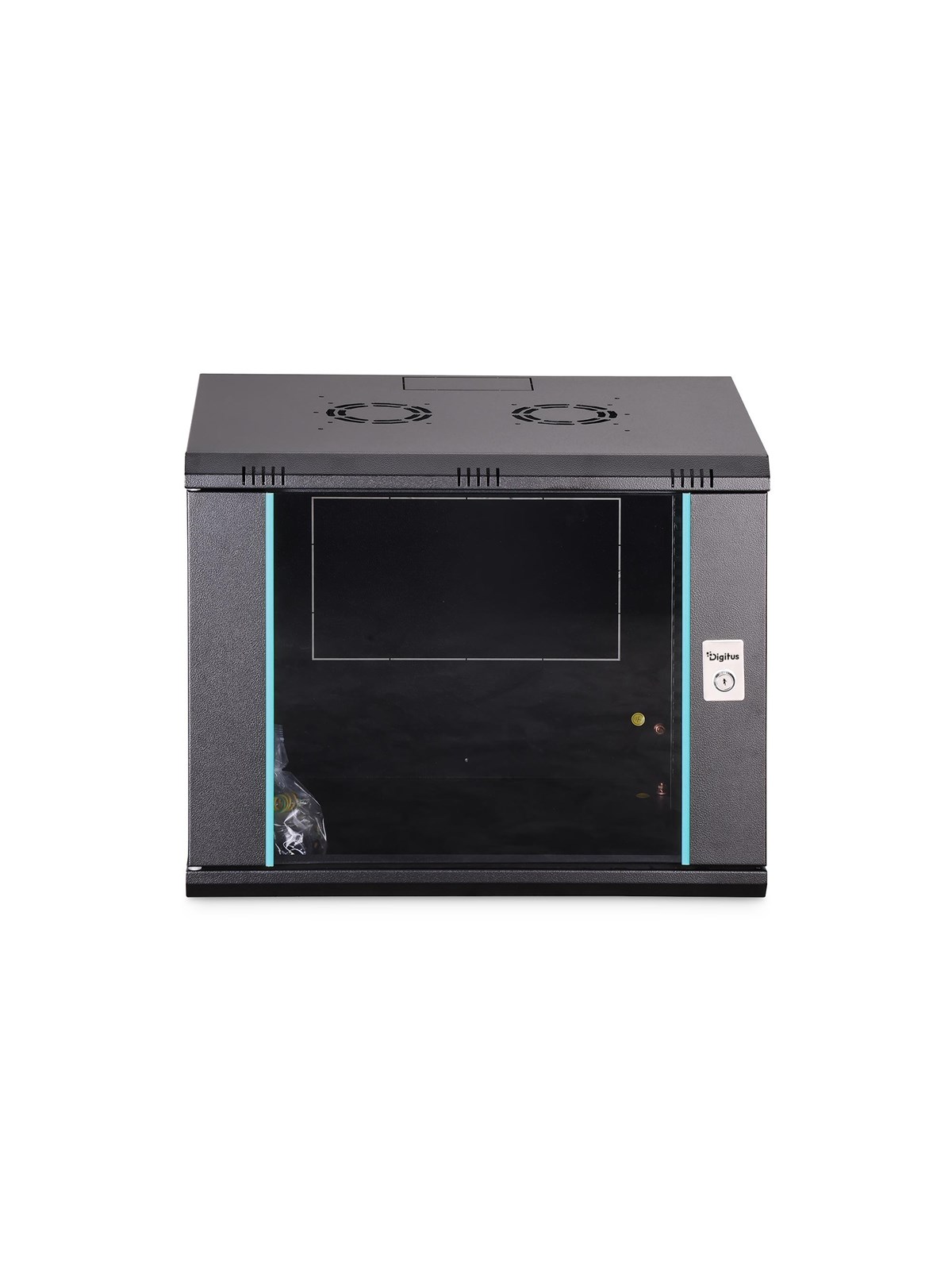 DIGITUS DN-37105 - 9U Wall-Mounted Cabinet | 600x450mm | Glass Door | Unmounted