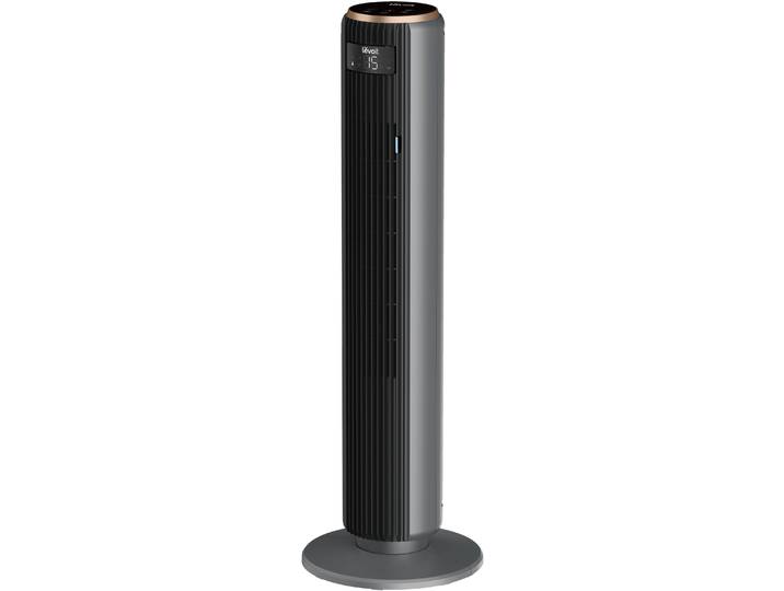 Turmventilator LEVOIT Tempsense 36 DC , grau, B:17cm H:92cm T:17cm, Ventilatoren, Turmventilator, mit Fernbedienung, oszillierend, 15 Lüftergeschwindigkeiten