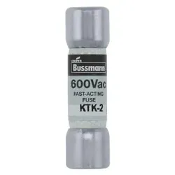 Eaton KTK-2 Sicherungseinsatz, Niederspannung, 2 A, AC 600 V, 200 kA, 10 x 38 mm, ergänzend, UL, CSA, verwechlungssicher, superflink LIMITRON  - 10 Stück