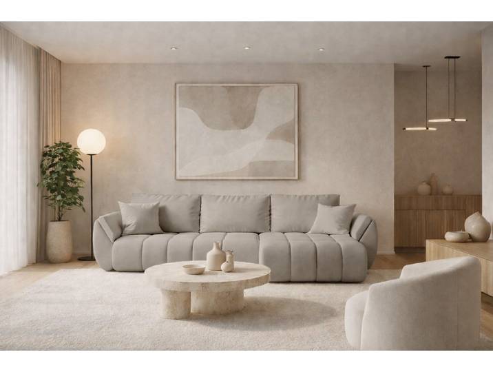 Kaiser Möbel Ecksofa TOKYO PREMIUM im Stoff WIND modernes, Schlaffunktion und Bettkasten, Ecksofa, L-Form,Strapazierfähiger Webstoff WIND,Easy-Clean-Technologie