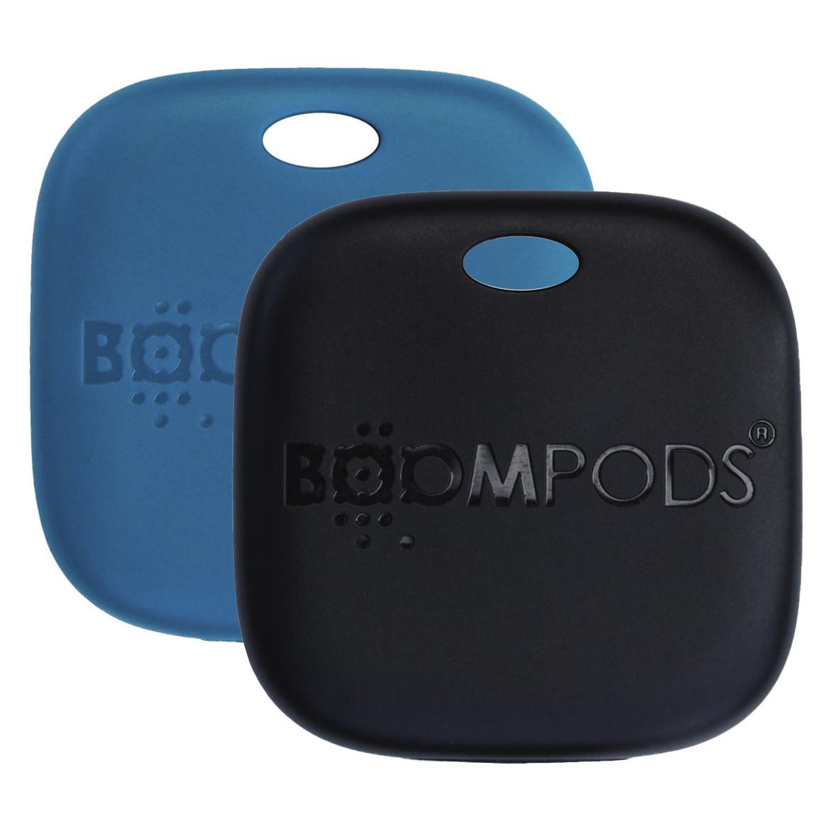 Boompods Boomtag Rechargeable Duo Pack Blue & Black (Apple Find My) (TARRE2)