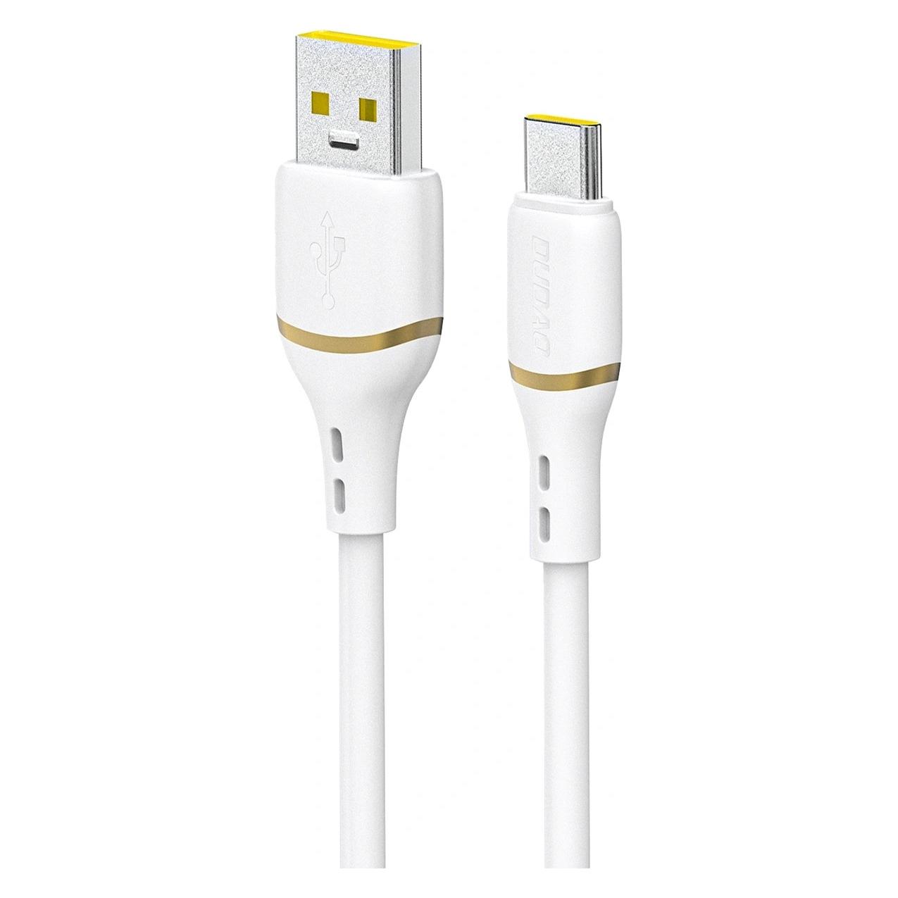 Dudao L25T USB-A - USB-C Silikonkabel 5A 1m - Weiss (1 m) (L25T-WHITE)