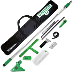 Unger TRSO0 Fensterputz Set ErgoTec Set 12-teilig hochwertiges Reinigungs-Set in praktischer Nylon-Tasche