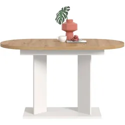 Ausziehtisch Ovaler Esstisch in modernem Design 70 cm tief