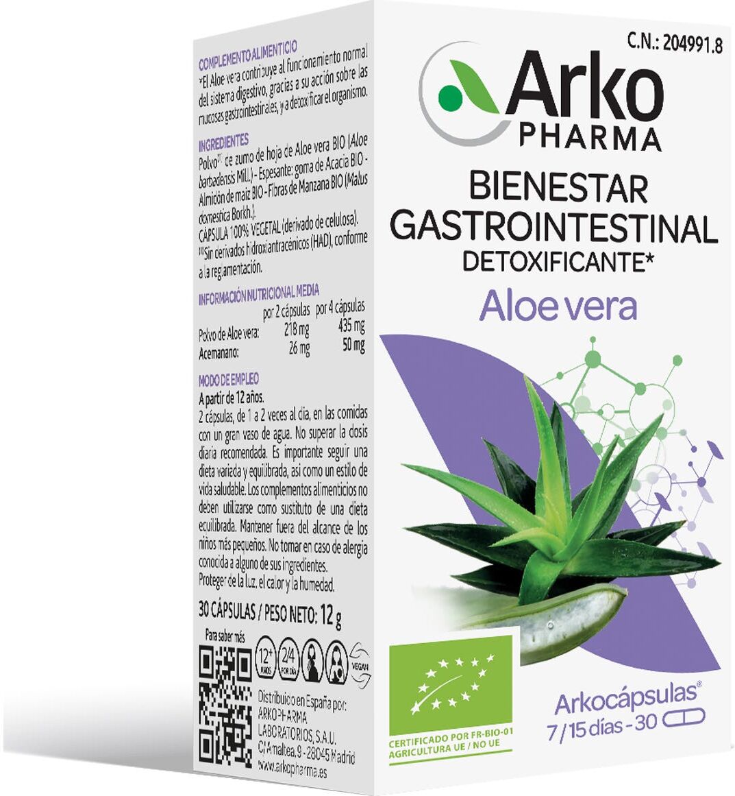 Arkopharma Arkocápsulas Aloe Vera BIO 30caps
