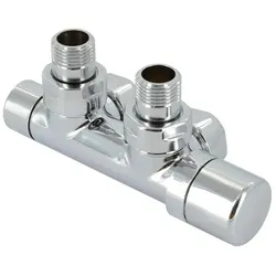 Zehnder Runtal Ventilkörper Set P Eckform Thermostatkopf rechts, Messing, 839070 839070