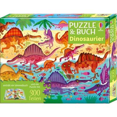 Puzzle & Buch: Dinosaurier