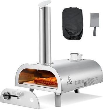 "VEVOR Pizza Oven Outdoor, 12"" Pellet Pizza Oven, Portable Pizza-Stove with Built-in Thermometer"