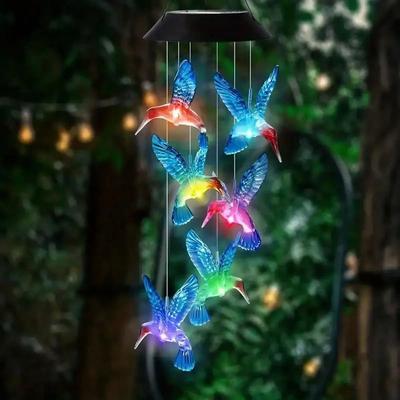 Uplift Picks Solar Color Changing Wind Chimes With 6 LED Lights 07