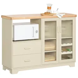 SoBuy, Regal, Sideboard mit 2 Glastüren (120 x 40 x 90 cm)