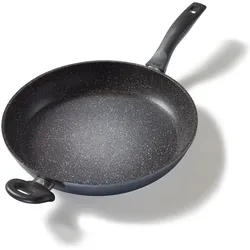 Stoneline Bratpfanne 32 cm, Aluguss antihaftbeschichtete Pfanne, Backofen & Induktion geeignet, Pfanne + Kochtopf, Grau