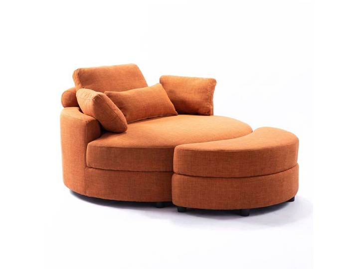 Fauteuil Confortable YHL Voyura Q-MYD-2306-DARKBROWN Tissu Avec Coffre De Rangement - Brun Foncé