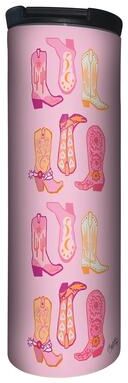 Highland Home Cowgirl Boots 17 Ounce Double Wall Insulated Stainless Steel Tumbler Manufactured in the USA