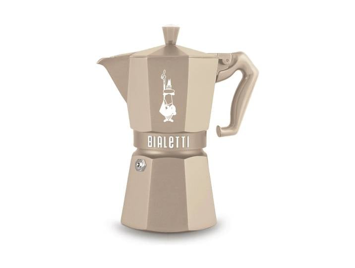 Bialetti Cafetière Moka exclusive Bialetti induction Beige, 6 tasses