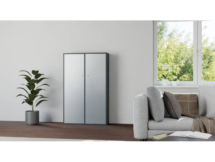 Klassische Vitrine nach Maß - Regal mit Glastüren Premium Dekore Schwarz