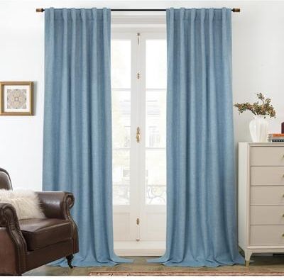 DriftAway Blackout Natural Linen Curtains Double Layer Drape Farmhouse Thermal Insulated