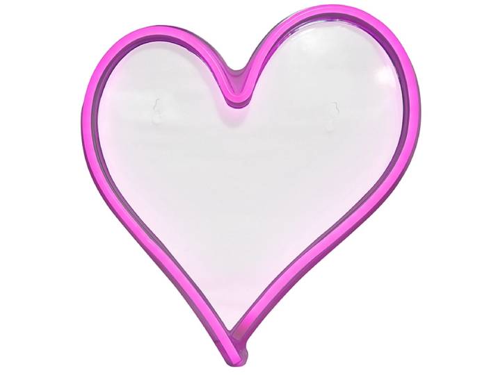 Dekorationsobjekt LED HEART 32cm rosa