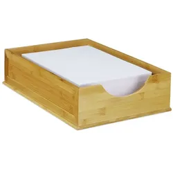 Relaxdays Dokumentenablage Bambus Hellbraun
