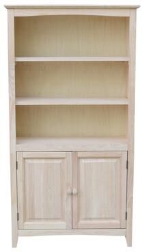 International Concepts "Solid Wood 60"" Shaker Bookcase"