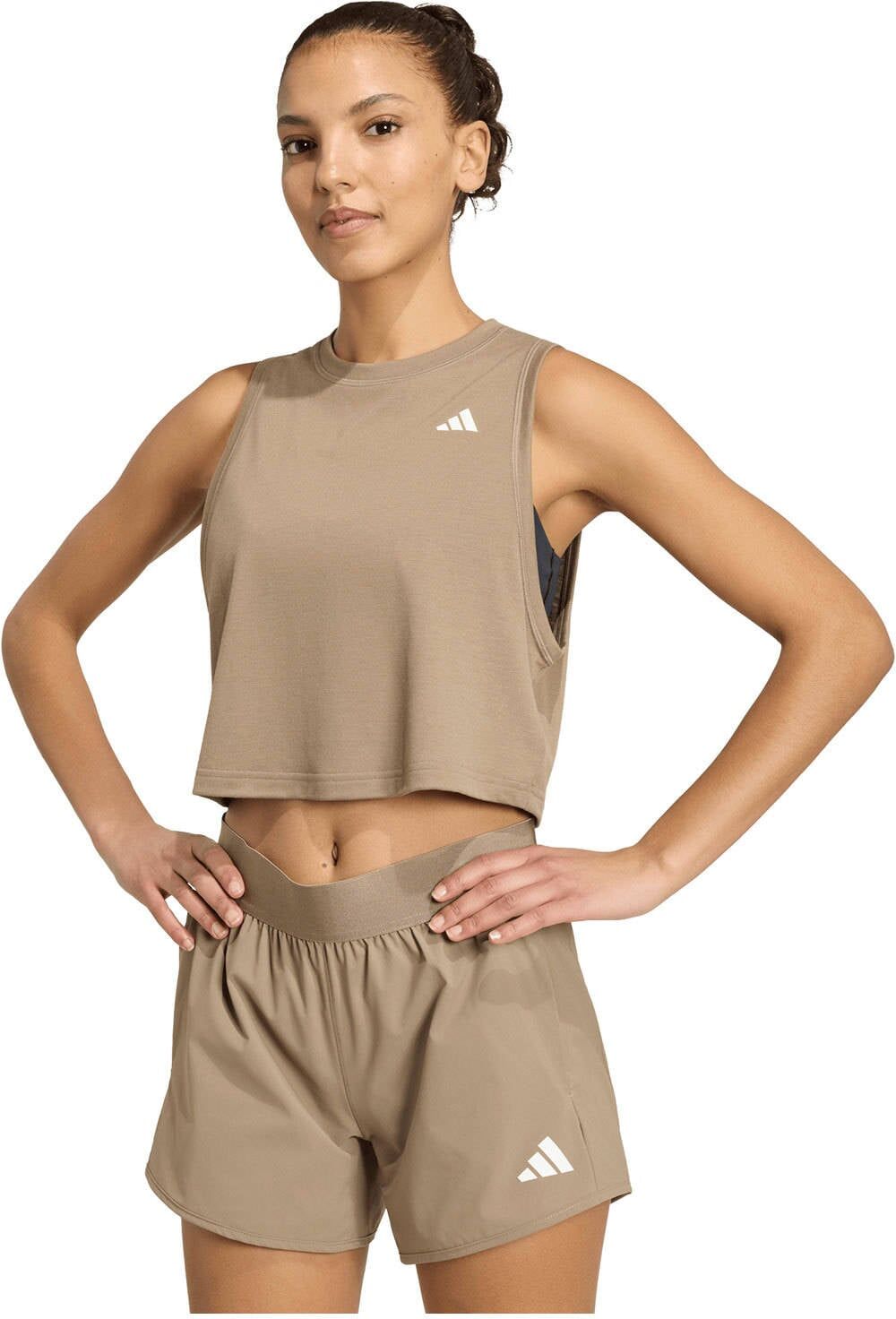Adidas we tank camisetas fitness mujer Beige (M)