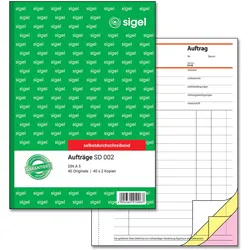SIGEL Formularbuch Auftrag DIN A5 3x 40 Seiten