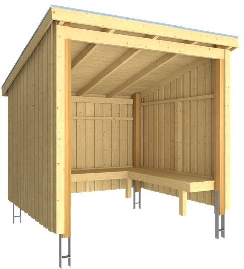 Plus Nordic Bålhytte, 1-Modul, Type 1c