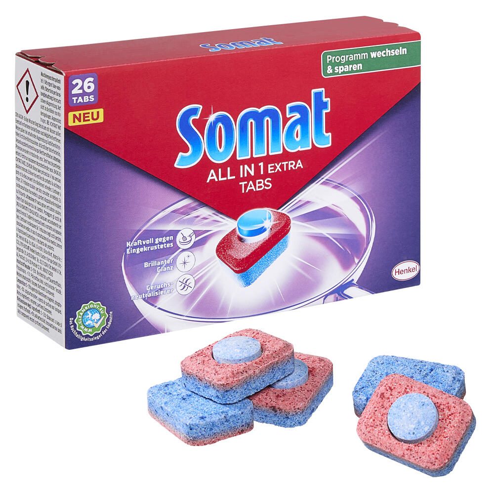 Somat ALL IN 1 EXTRA Spülmaschinentabs, 26 Stück 6642184003