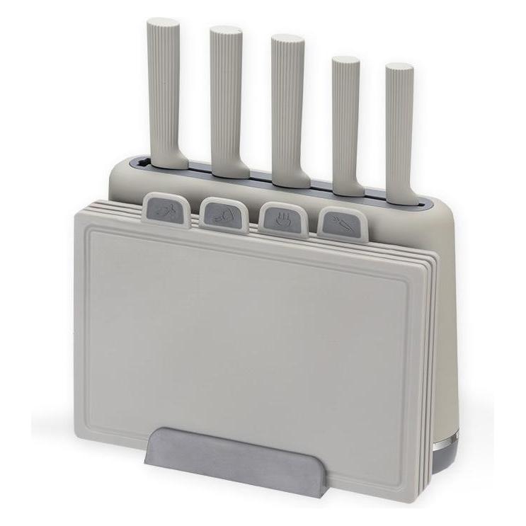 Maestro Zestaw noży i desek na podstawce MR-1412-GREY (MR-1412-GREY)