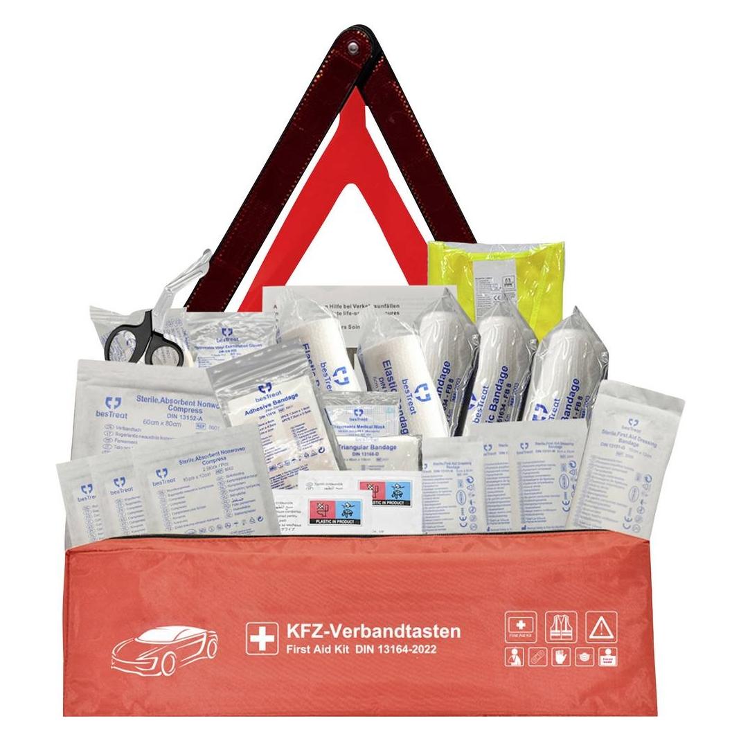 besTreat 3 in 1 Car first aid kit Verbandtasche Inkl. Warndreieck Bus, Wohnmobi (3 in 1 Car first aid kit)