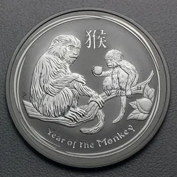Silbermünze 2oz "Affe" 2016 Lunar II – Year of the Monkey (Australien)