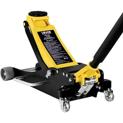 VEVOR Rangierwagenheber Wagenheber mit niedrigem Profil & 360° Rollen 2,5 t, Doppelkolben-Schnellhubpumpe, 95–475 mm Hubhöhe, hydraulische Wagenheber für kompakte SUVs Gelb + Schwarz