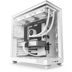 NZXT H6 Flow - Mid-Tower Airflow Gaming Gehäuse Weiß Glasfenster