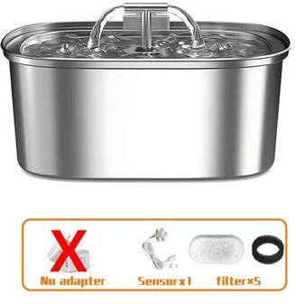 Uplift Essentials 3.2L Stainless Steel Pet Water Fountain 1set 5filter sensor